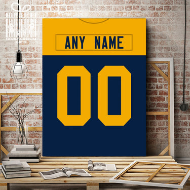 Green Bay Jersey Custom Canvas Print Wall Art for Boy Girl Men Women Football Personalized Canvas Art